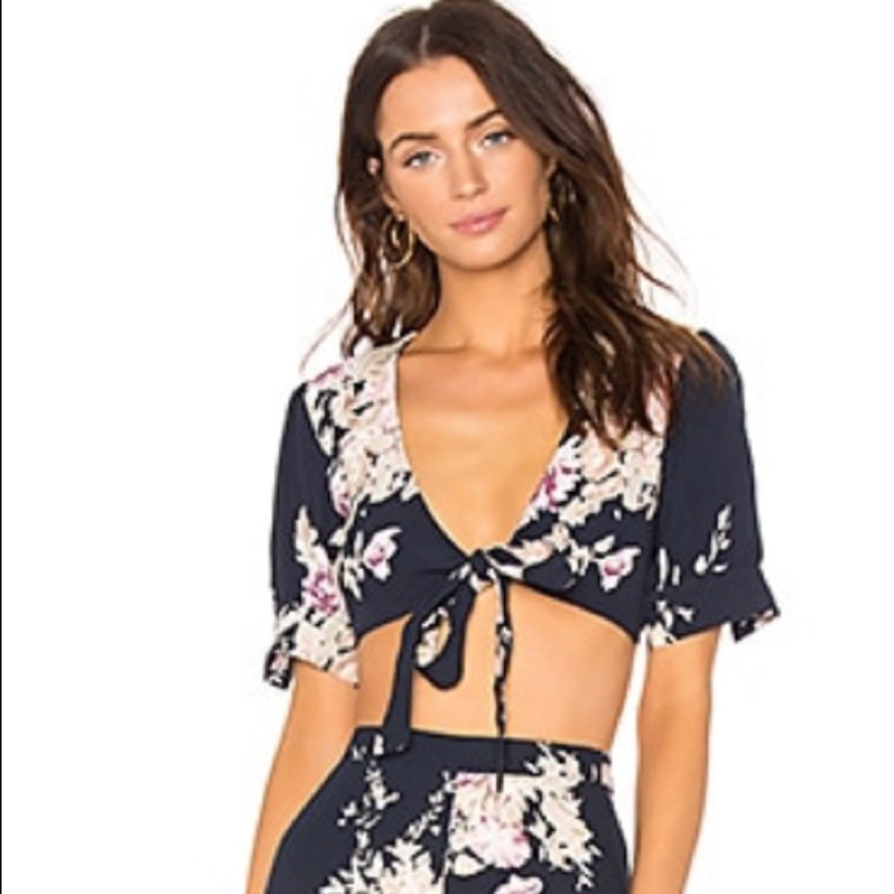 Majorelle floral pattern crop top. Never worn out. Great condition. Size small.